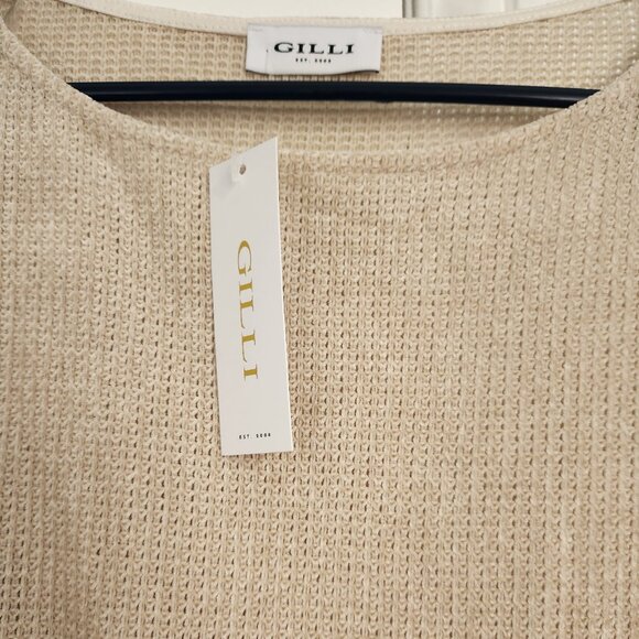**NWT** Gilli Long Sleeve Top- Cream Size M - Picture 5 of 5
